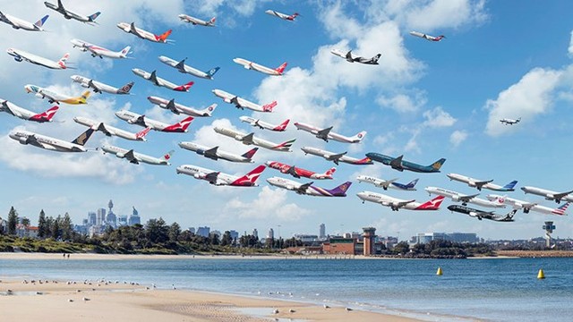 Ngoạn mục hình ảnh hàng trăm máy bay cùng cất cánh ảnh 12